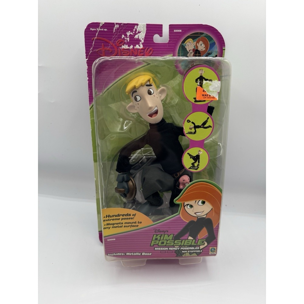 Disney Kim Possible Ron Stoppable Action Figure Mission Ready Poseable 10" NWT
